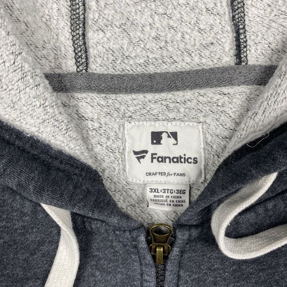 Fantastic Jacket White Sox Full Zip- Up Hoodie Gray Blue Mens Size 3XL XXXL - Picture 4 of 5